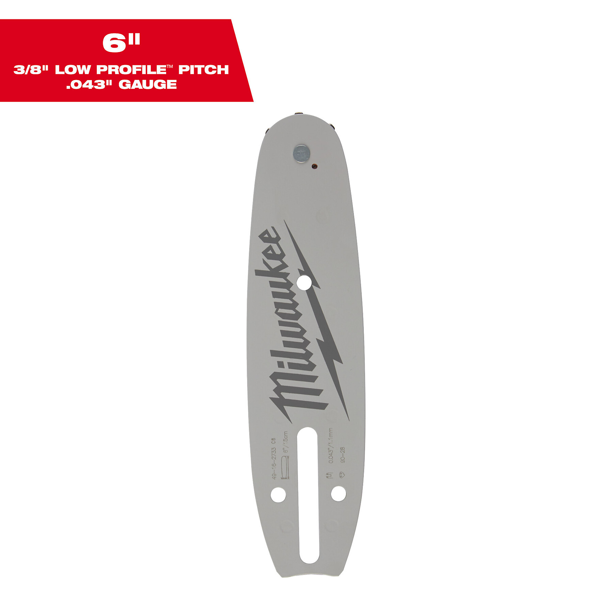 Milwaukee M12 FUEL Pruning Saw Guide Bar, 6in. Bar Length, Model# 49-16-2733